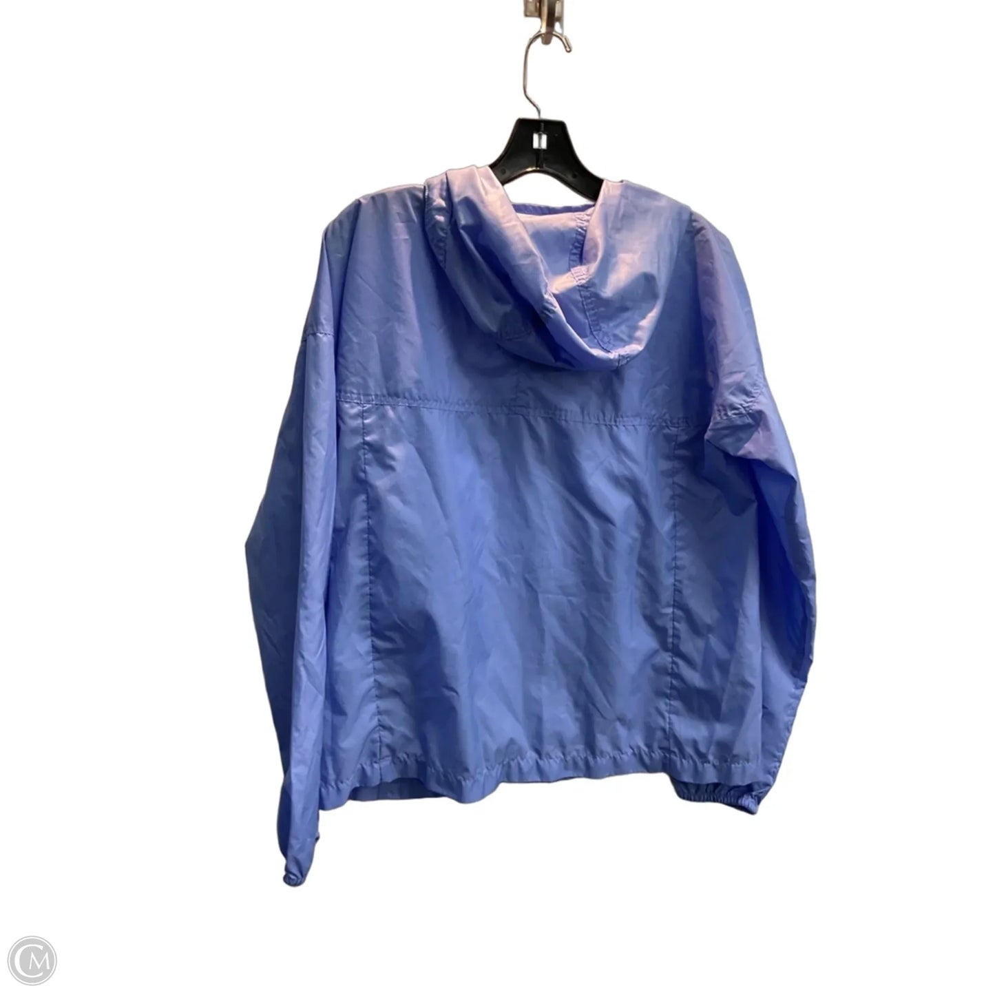 Jacket Windbreaker By Columbia In Blue, Size: L