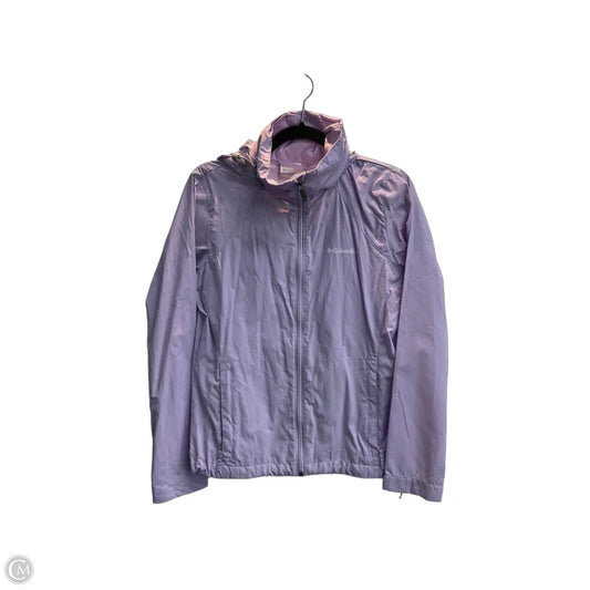 Jacket Windbreaker By Columbia In Purple, Size: S