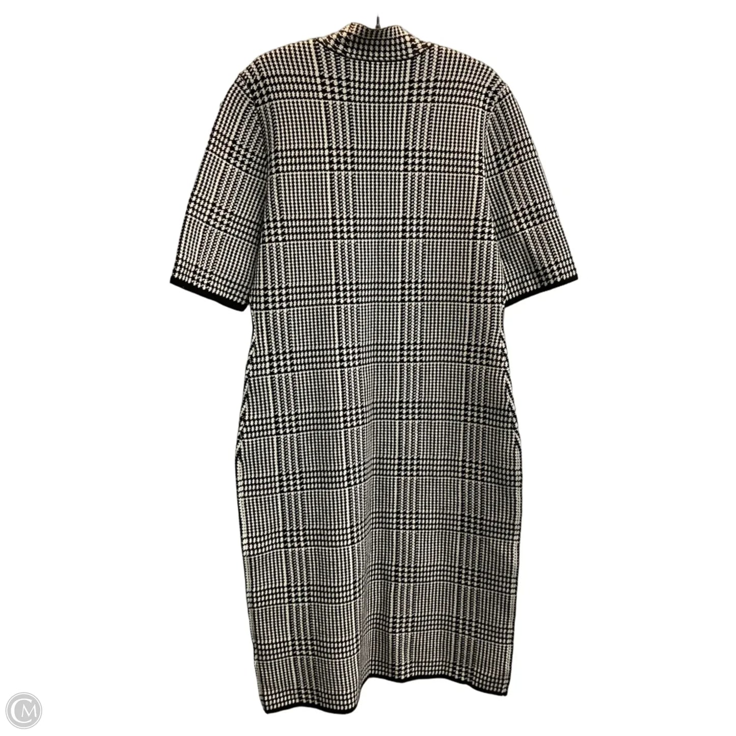 Dress Sweater By Chaps In Black & White, Size: L