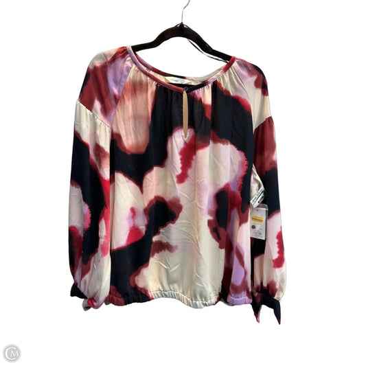 Blouse Long Sleeve By Nine West In Multi-colored, Size: 1x