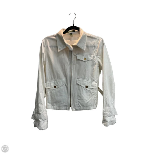 Jacket Denim By Lauren By Ralph Lauren In White, Size: S