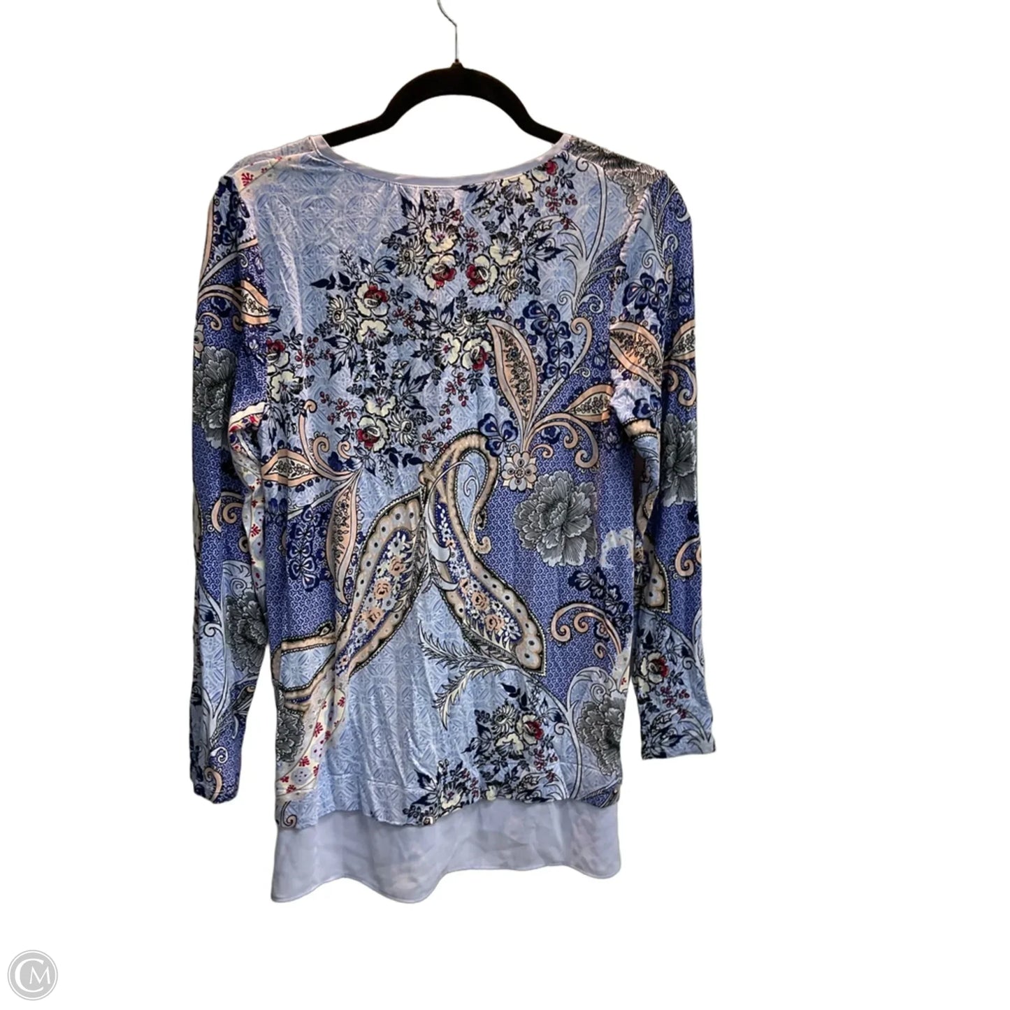 Top 3/4 Sleeve By Chicos In Blue, Size: S