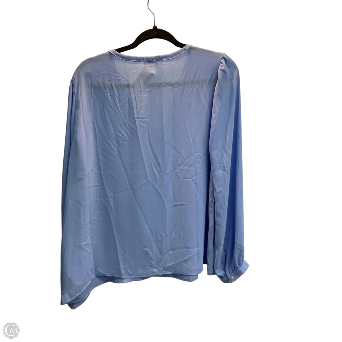 Blouse Long Sleeve By J. Crew In Blue, Size: L