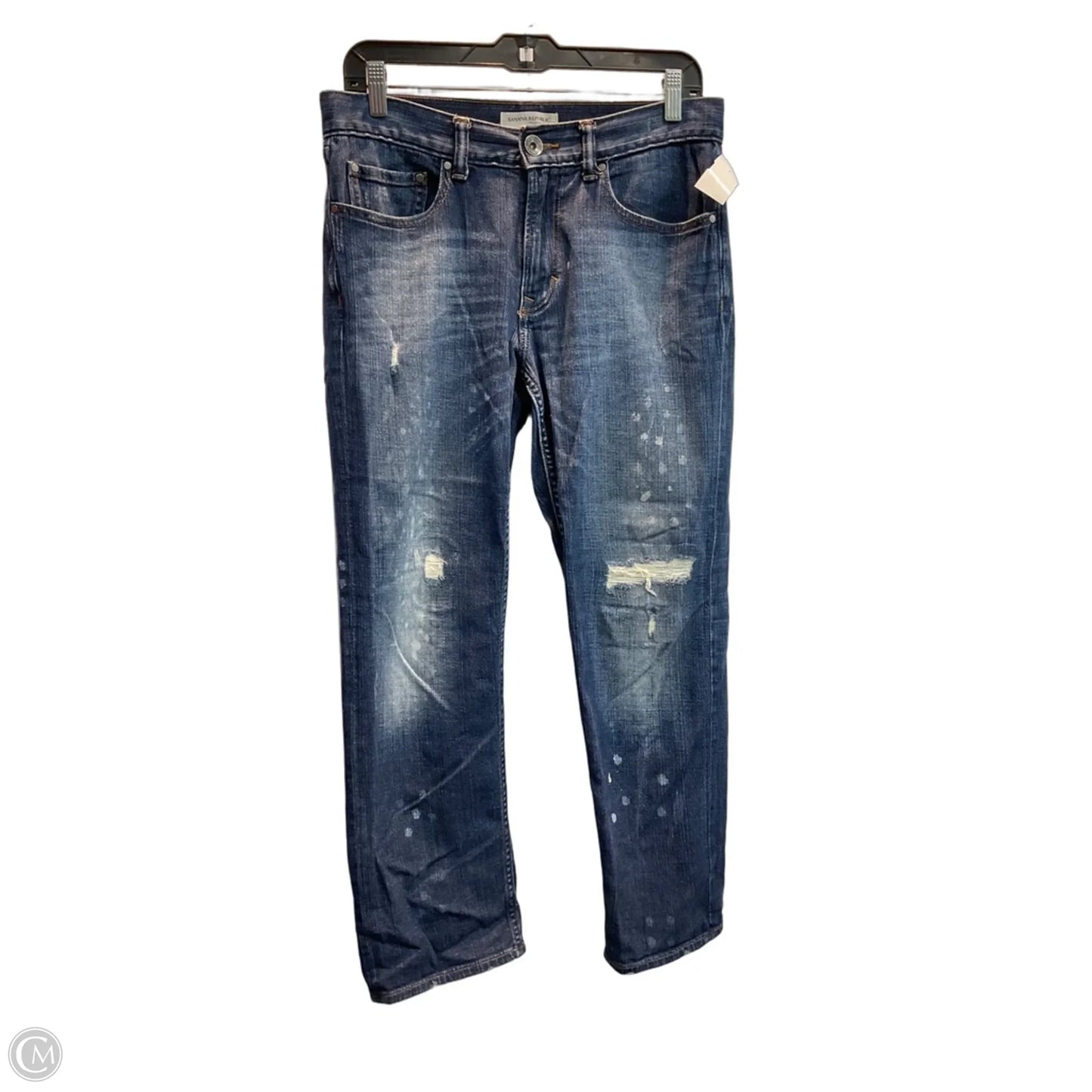 Jeans Straight By Banana Republic In Blue Denim, Size: 6