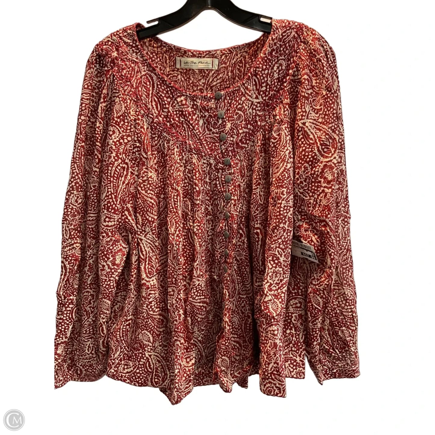 Blouse Long Sleeve By We The Free In Red, Size: M
