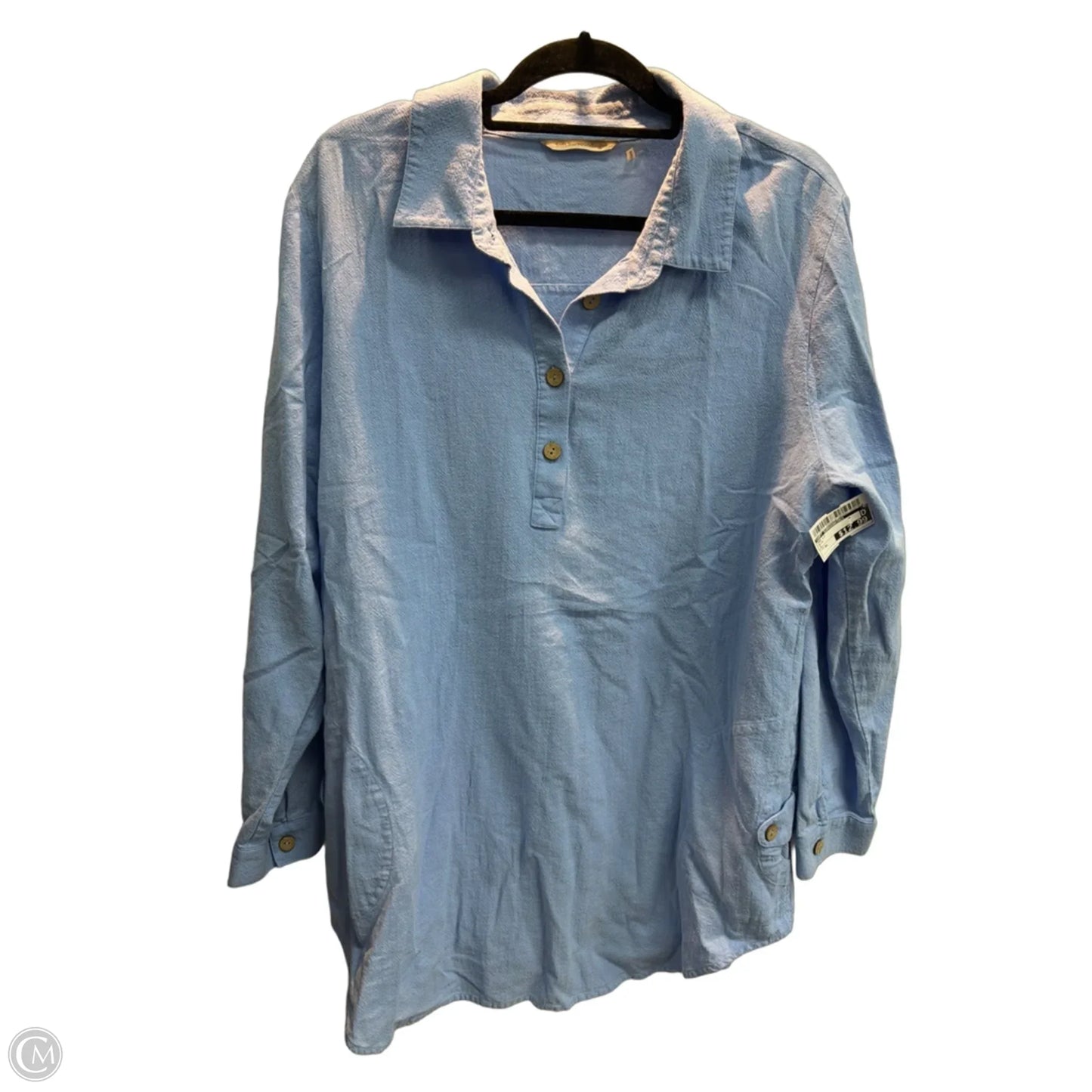 Top Long Sleeve By Soft Surroundings In Blue, Size: Xl