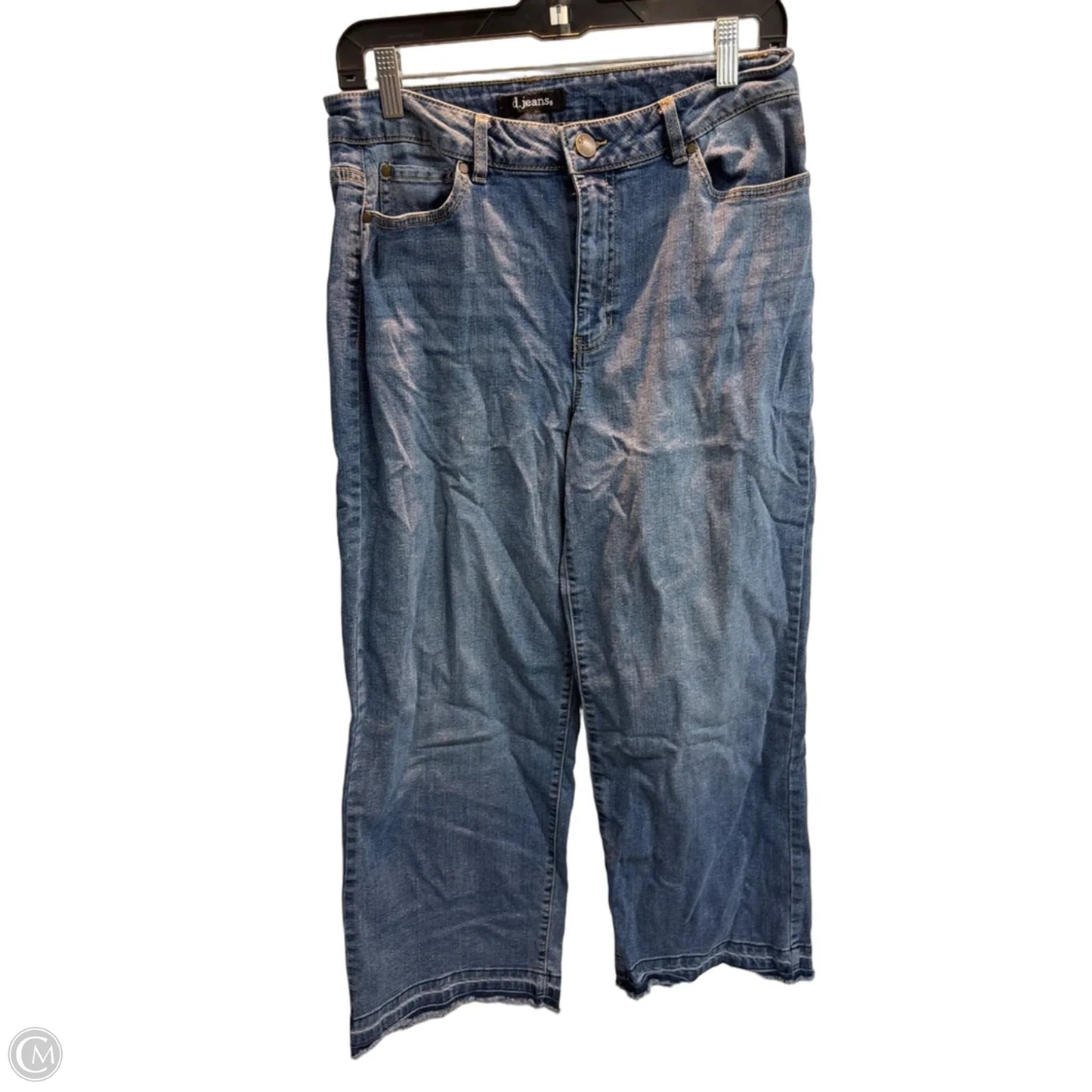 Jeans Cropped By D Jeans In Blue Denim, Size: 10