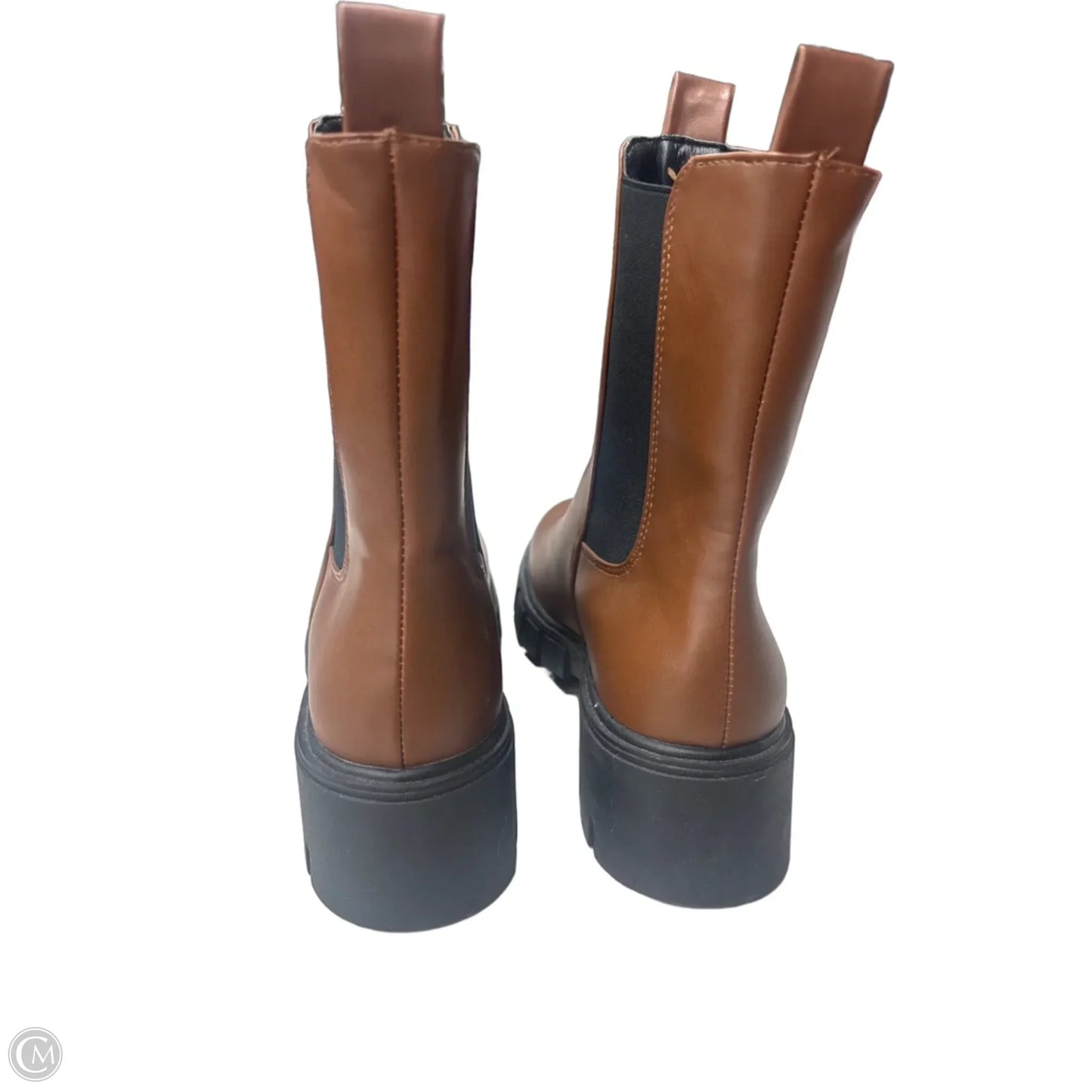 Boots Mid-calf Flats By Qupid In Brown, Size: 10