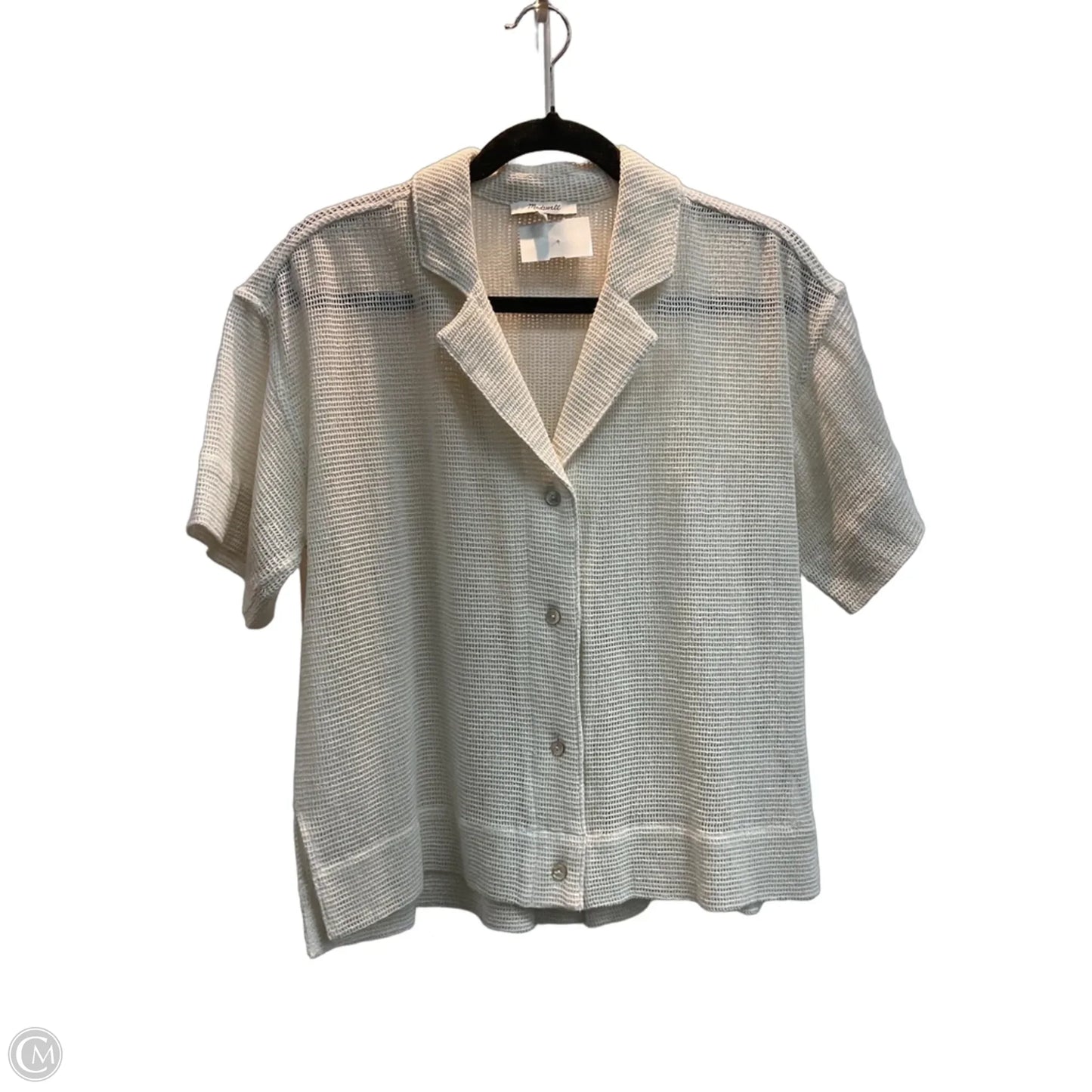Top Short Sleeve By Madewell In Cream, Size: Xs