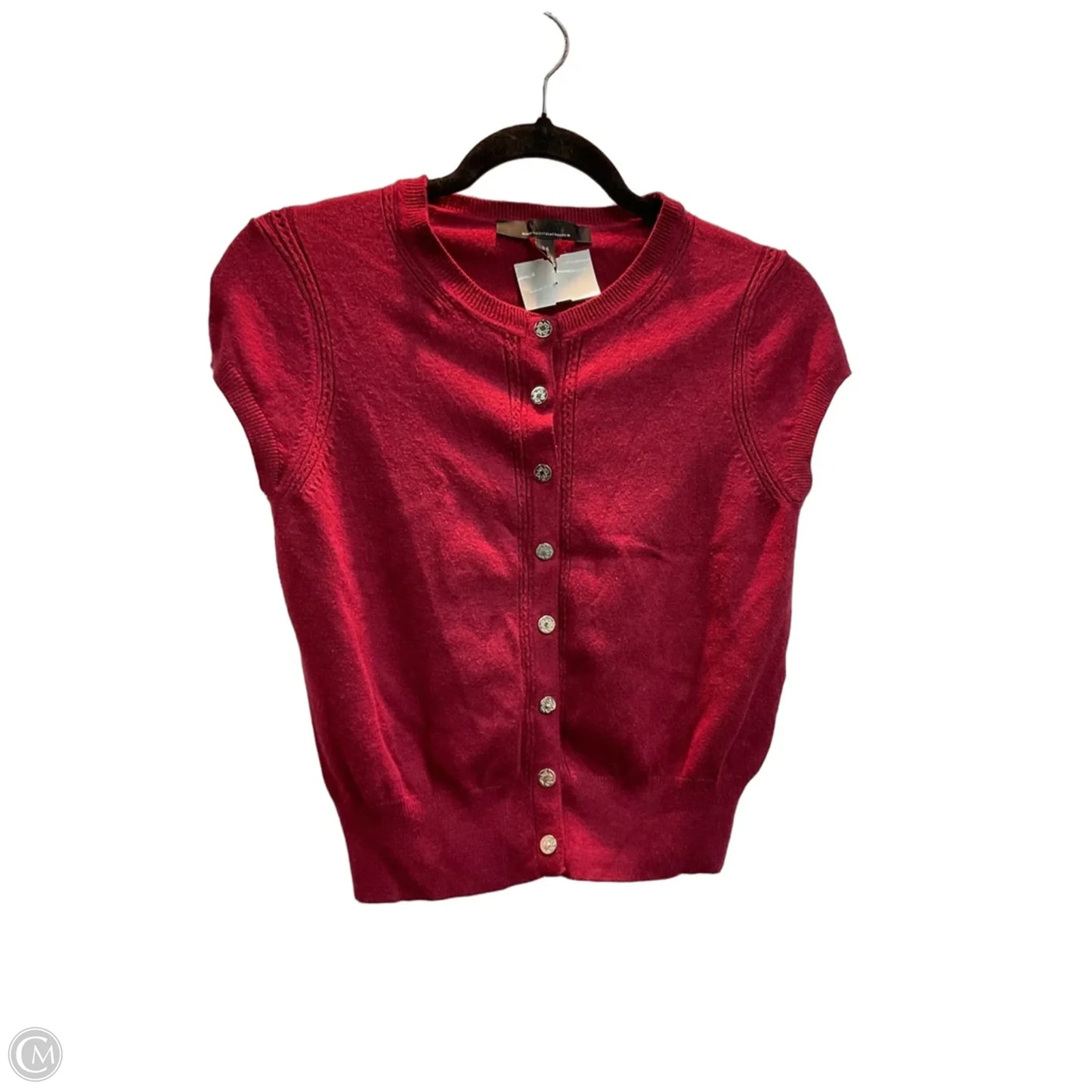Top Short Sleeve By White House Black Market In Maroon, Size: Xs