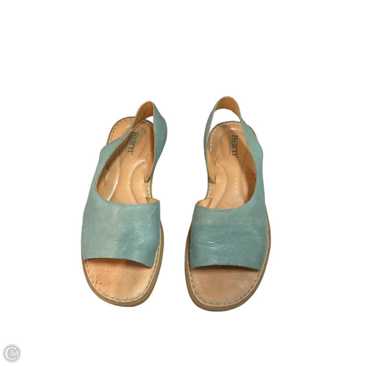 Sandals Flats By Born In Teal, Size: 8