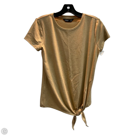 Top Short Sleeve By Simply Vera In Gold, Size: Xs