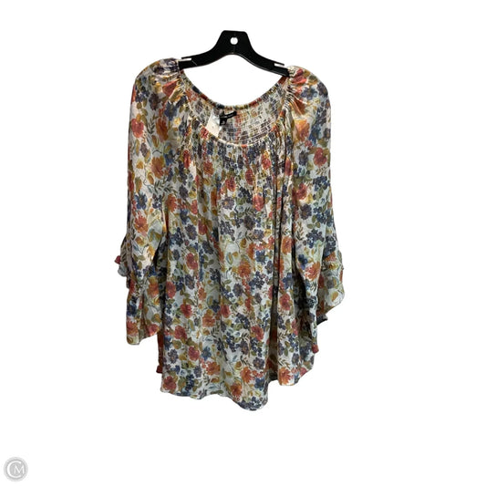 Top 3/4 Sleeve By Zac And Rachel In Multi-colored, Size: 2x
