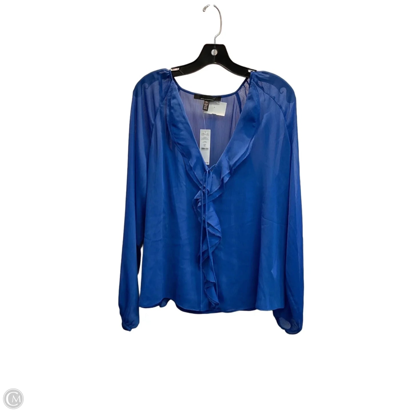 Top 2pc Long Sleeve By White House Black Market In Blue, Size: Xl