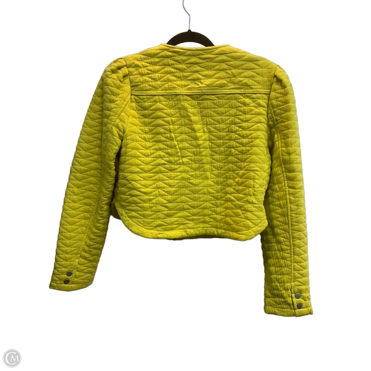Jacket Puffer & Quilted By 7 For All Mankind In Chartreuse, Size: M