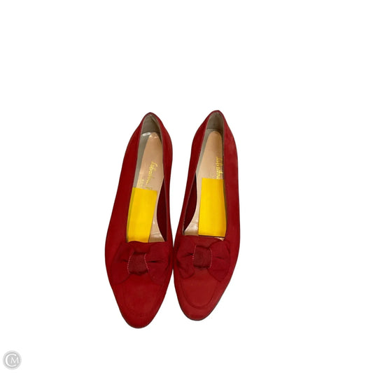 Shoes Luxury Designer By Ferragamo In Red, Size: 7