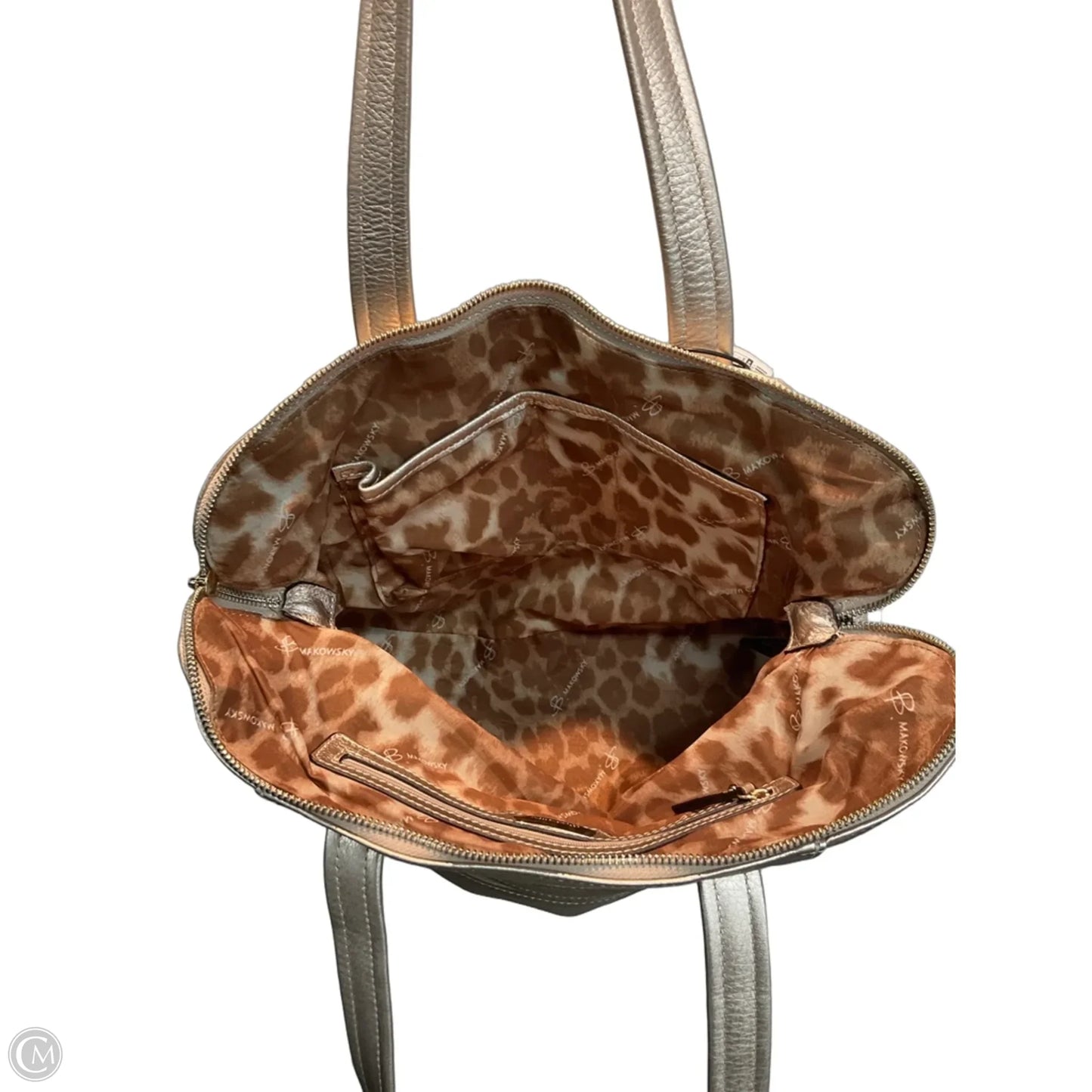 Handbag Leather By B. Makowsky, Size: Large