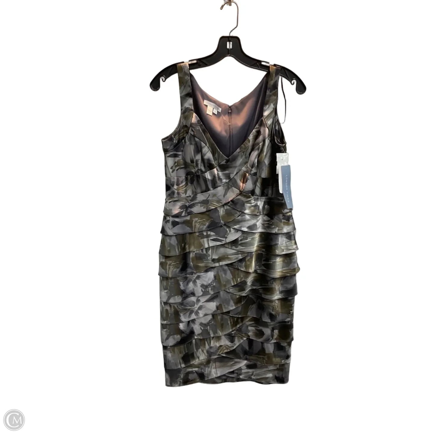 Dress Party Midi By London Times In Grey, Size: M