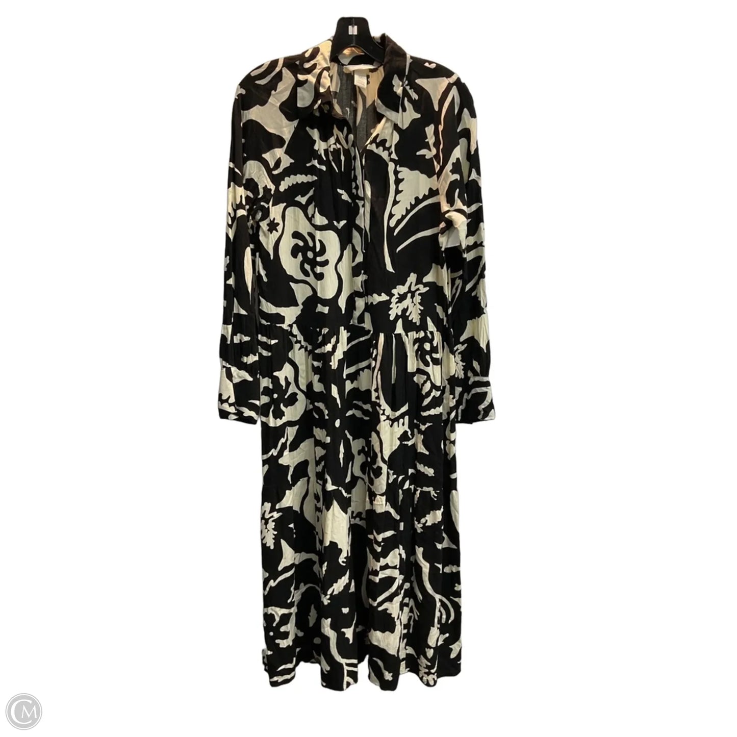 Dress Casual Maxi By H&m In Black & White, Size: Xs