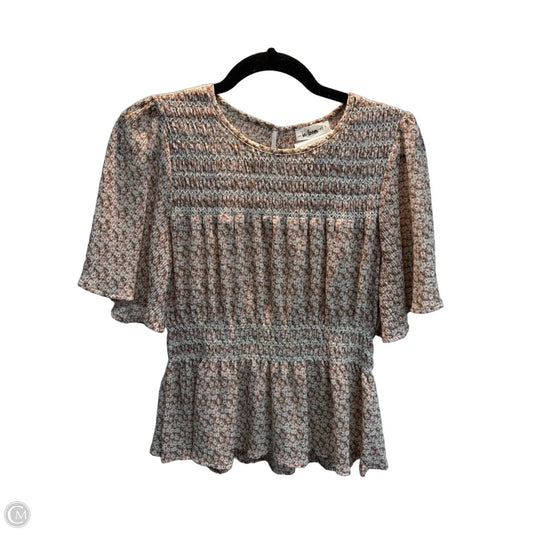 Top Short Sleeve By In Loom In Floral Print, Size: S