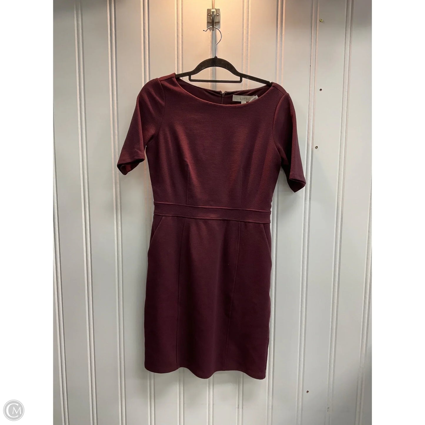 Dress Work By Loft In Maroon, Size: S