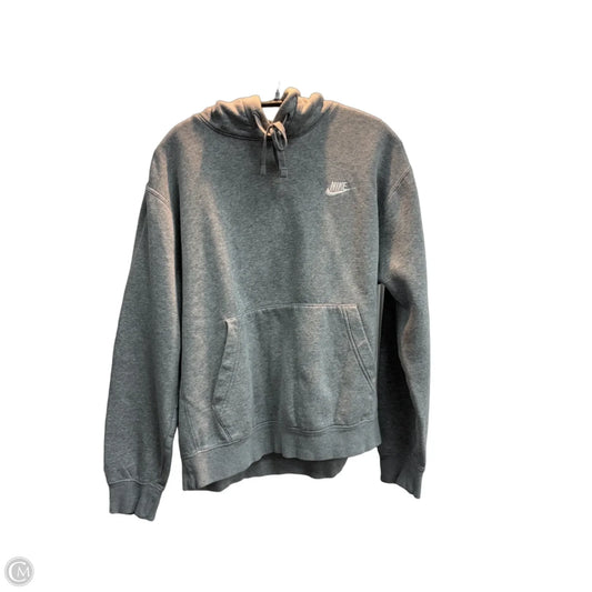 Athletic Sweatshirt Hoodie By Nike In Grey, Size: S