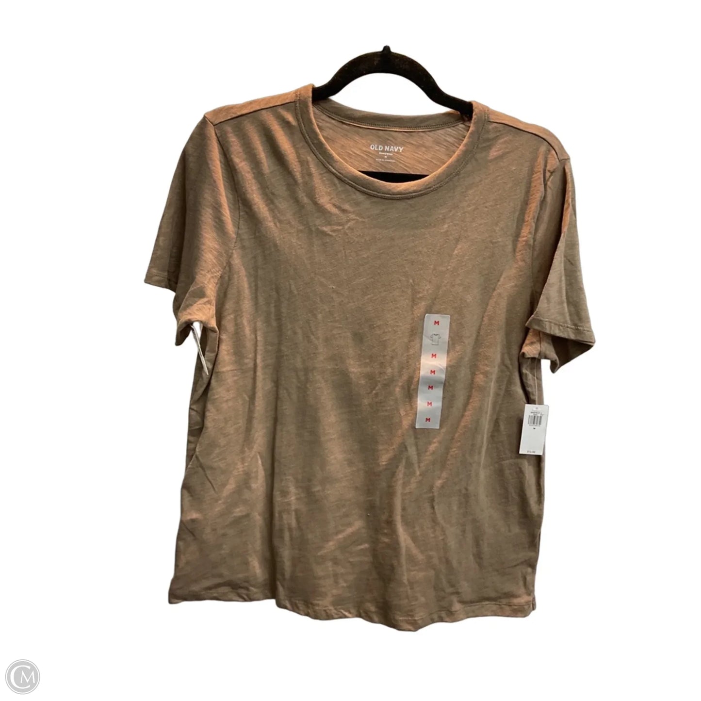 Top Short Sleeve Basic By Old Navy In Taupe, Size: M