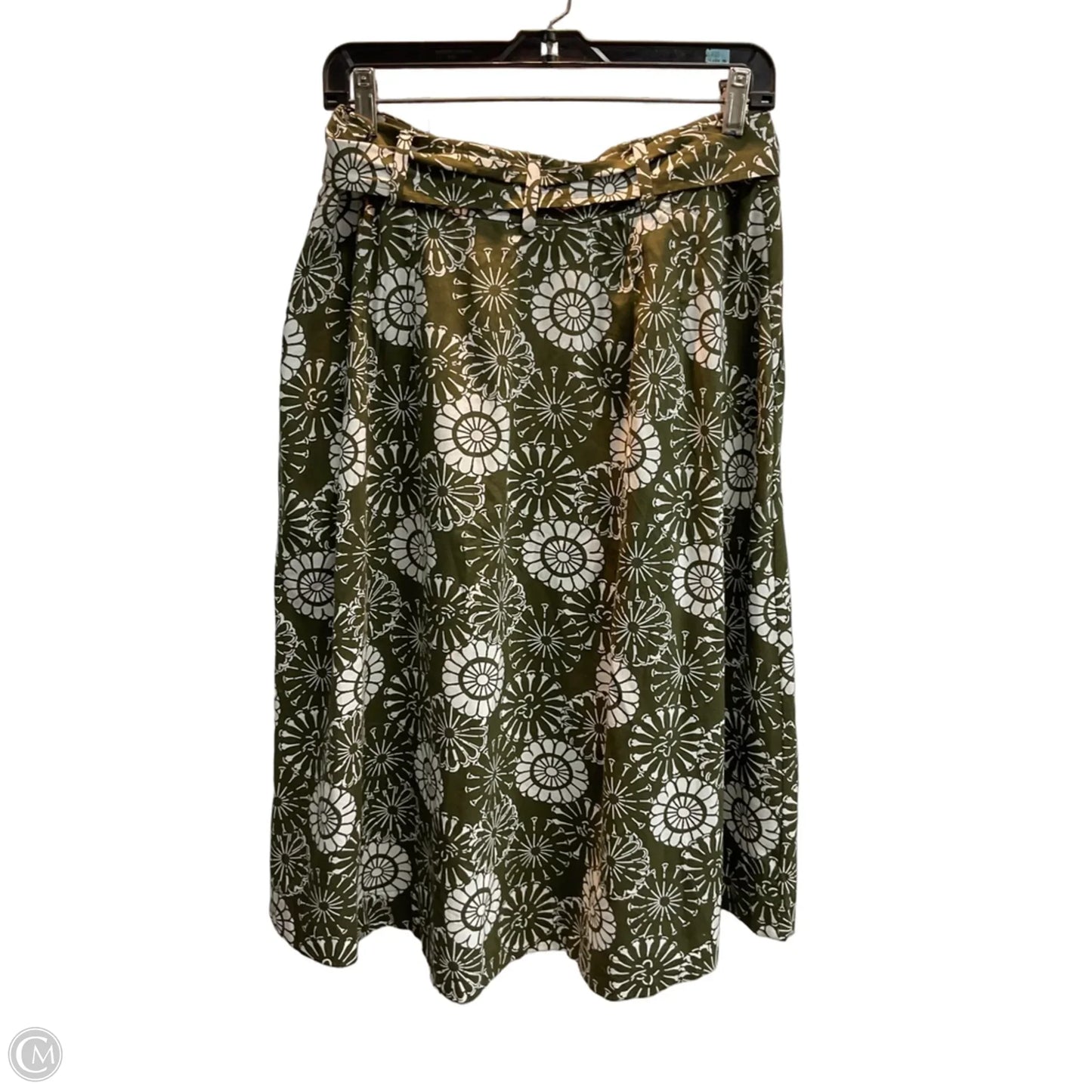 Skirt Midi By Loft In Green, Size: 6