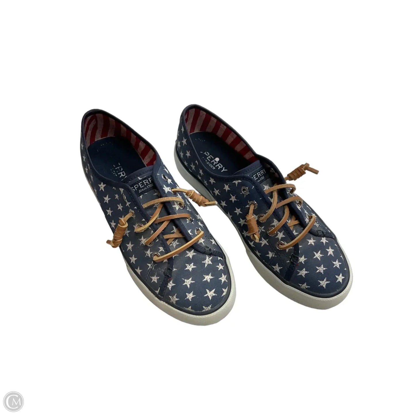 Shoes Sneakers By Sperry In Blue Red & White, Size: 7