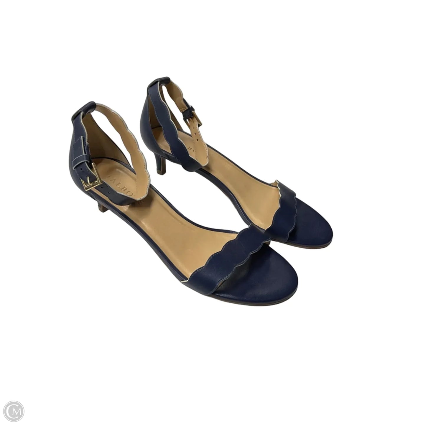 Sandals Heels Kitten By Talbots In Navy, Size: 8.5