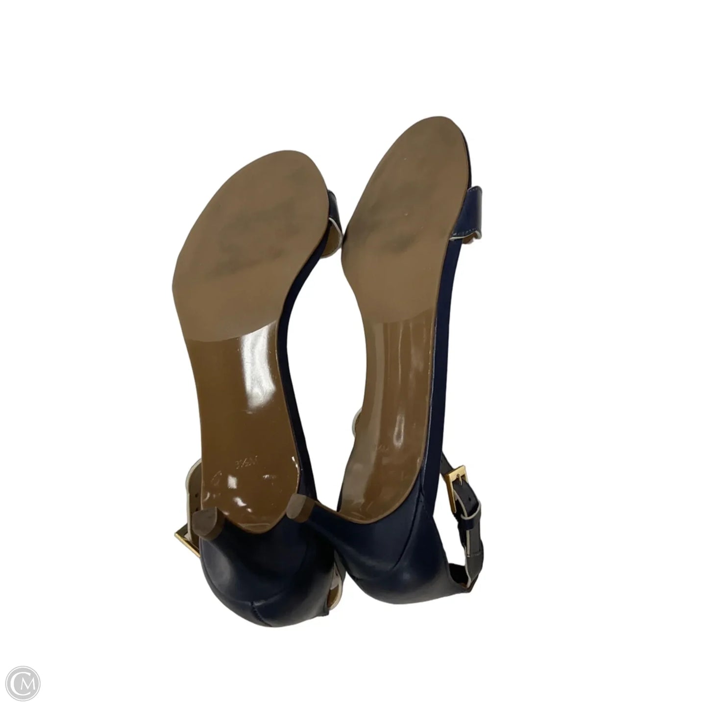 Sandals Heels Kitten By Talbots In Navy, Size: 8.5