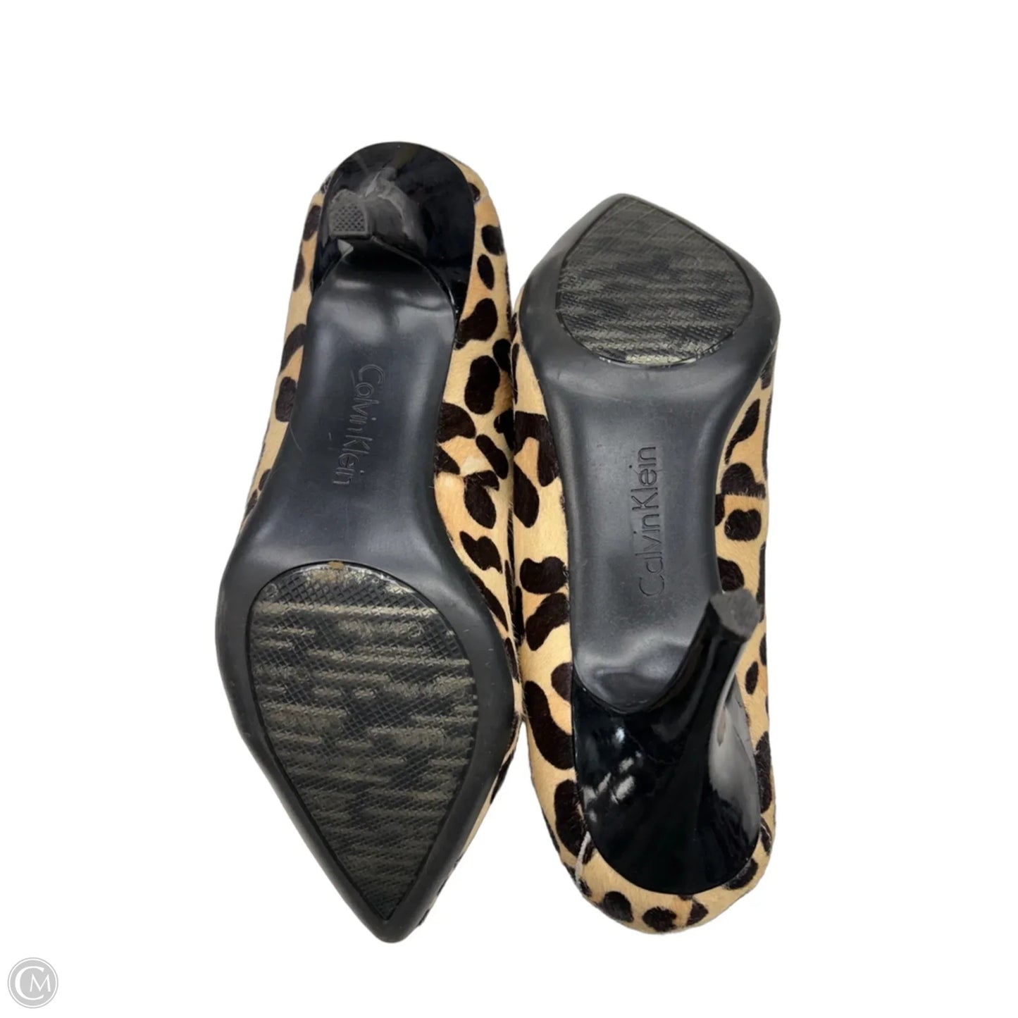 Shoes Heels Kitten By Calvin Klein In Leopard Print, Size: 7.5