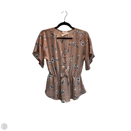 Top Short Sleeve By Sienna Sky In Floral Print, Size: S