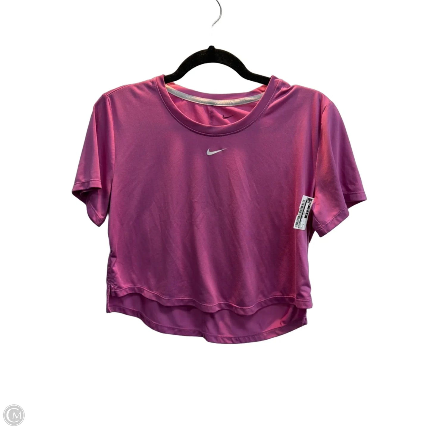 Athletic Top Short Sleeve By Nike In Pink, Size: S