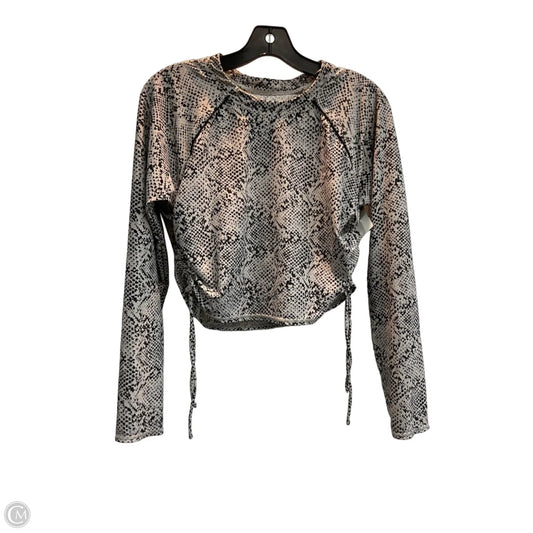 Athletic Top Long Sleeve Crewneck By All In Motion In Snakeskin Print, Size: Xl
