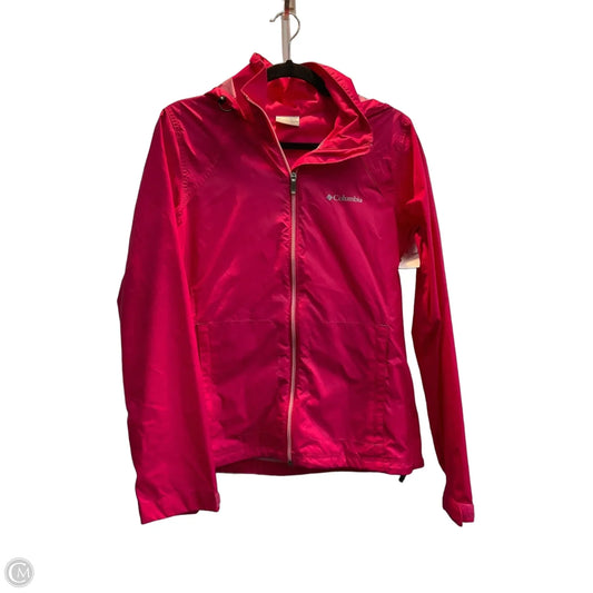 Jacket Windbreaker By Columbia In Pink, Size: M