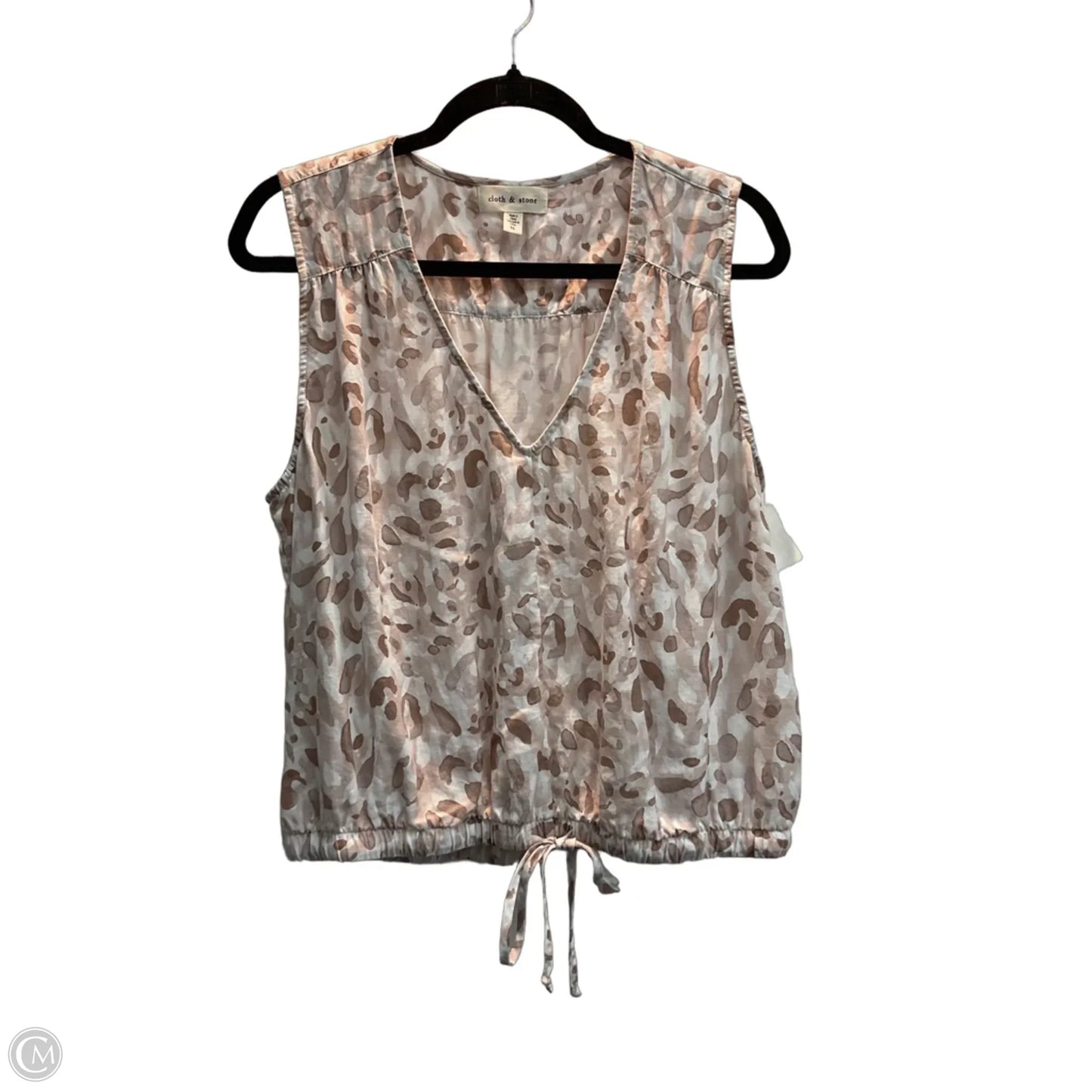 Top Sleeveless By Cloth & Stone In Leopard Print, Size: Xl