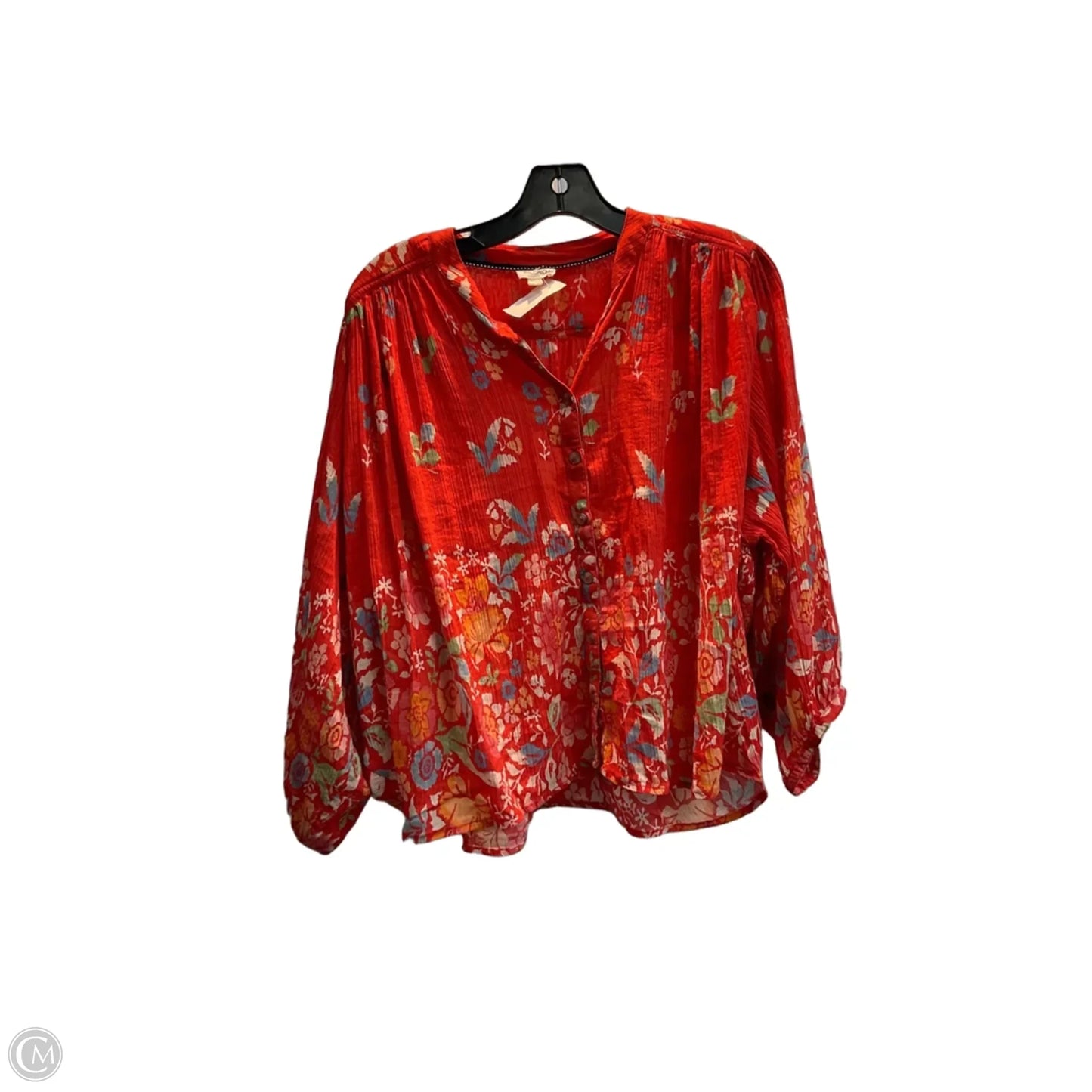 Blouse 3/4 Sleeve By Pilcro In Red, Size: S