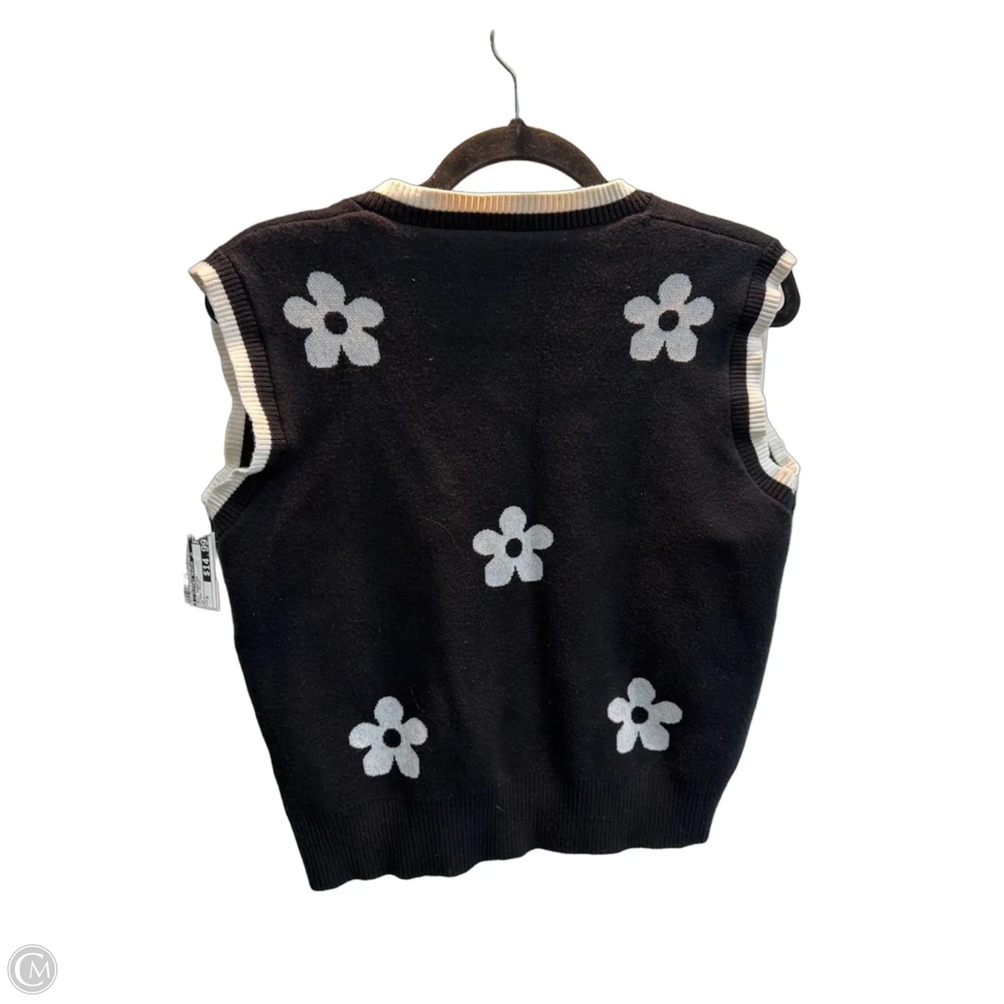 Vest Sweater By Clothes Mentor In Floral Print, Size: M