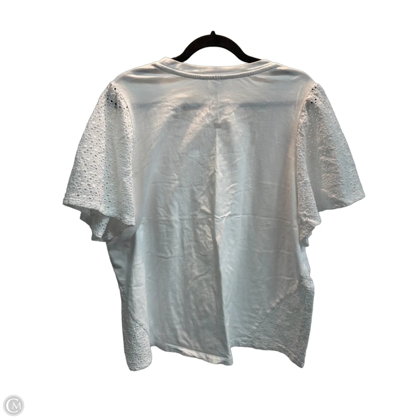 Top Short Sleeve By Time And Tru In White, Size: 3x