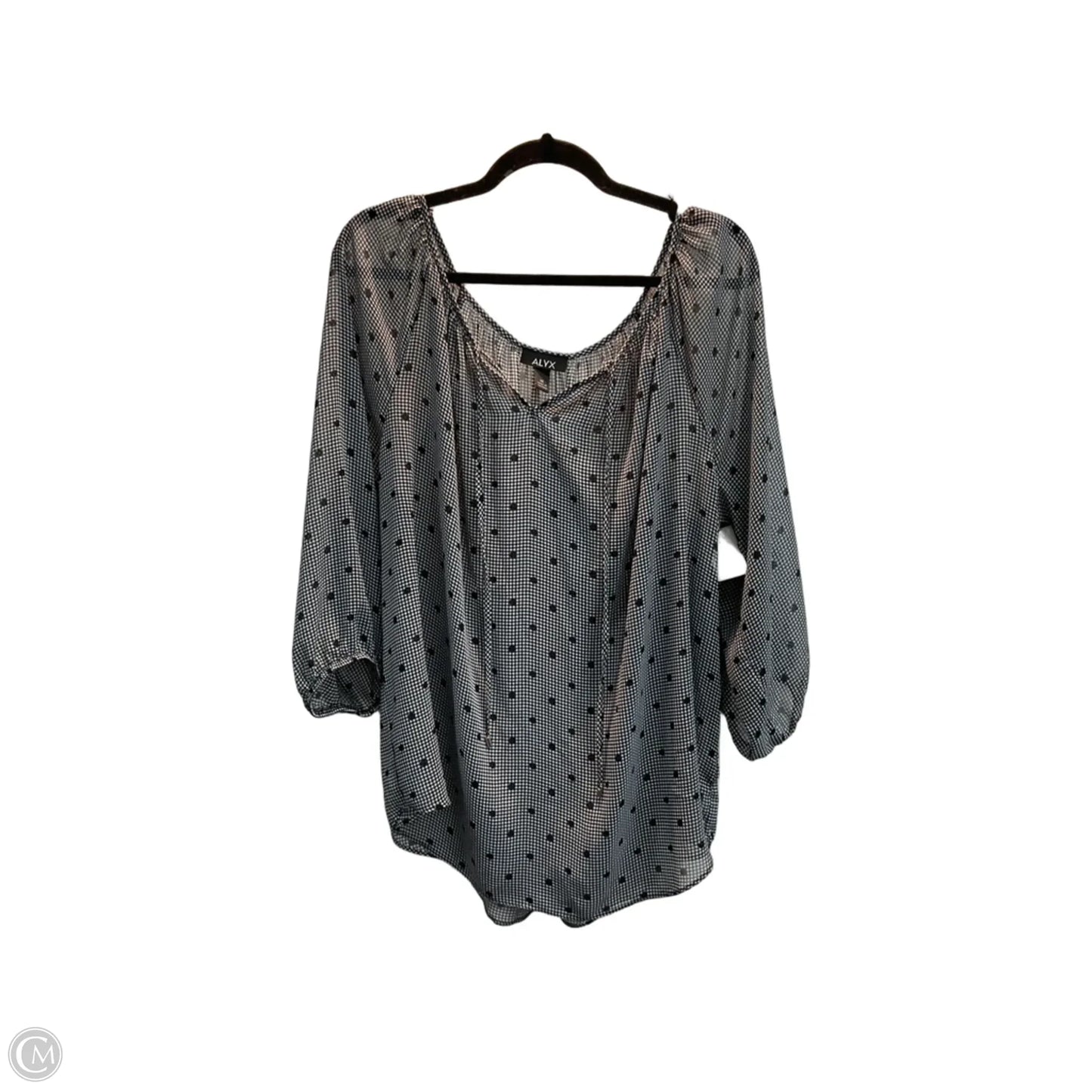 Top Short Sleeve By Alyx In Polkadot Pattern, Size: 1x