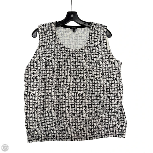 Top Sleeveless By Talbots In Geometric Pattern, Size: 2x