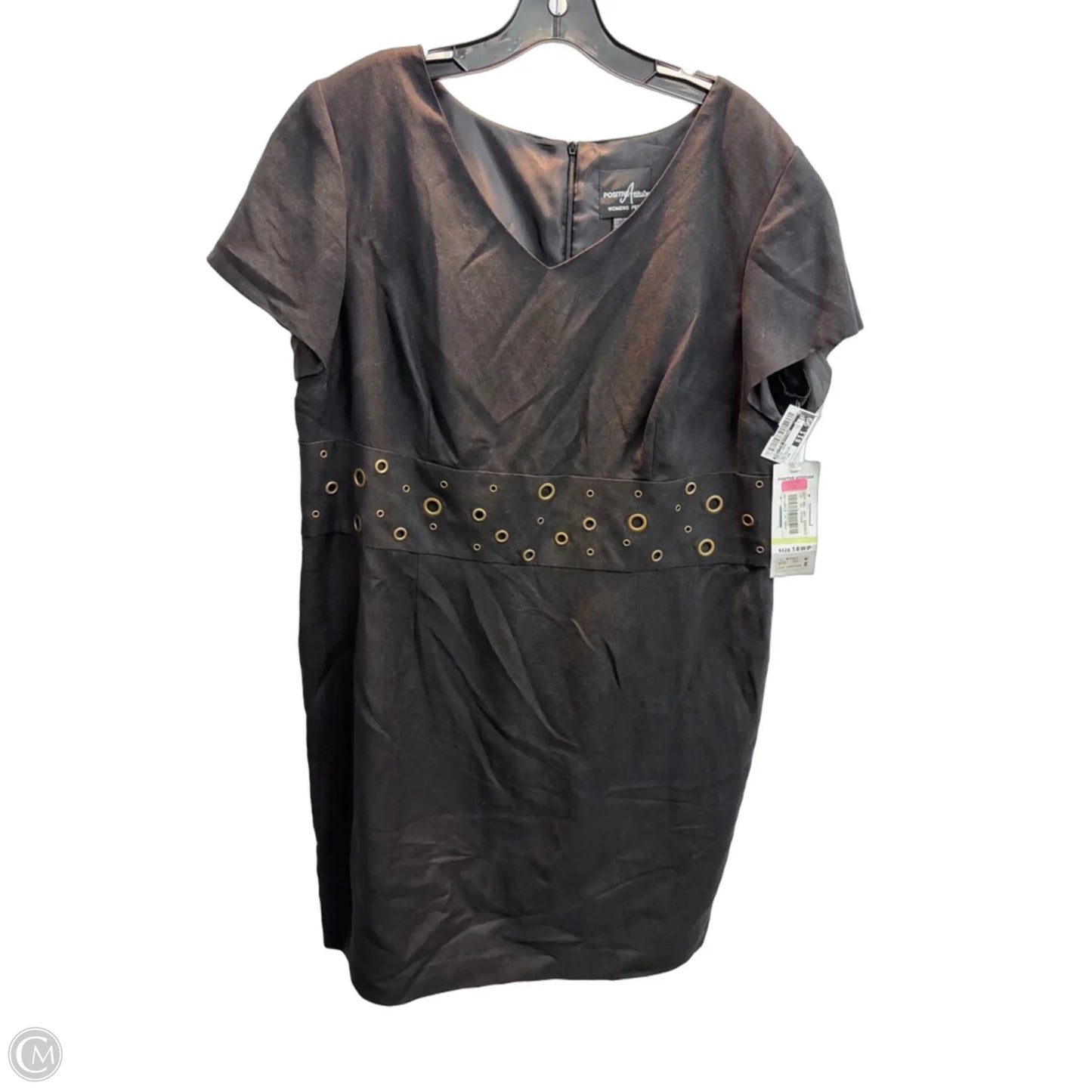 Dress Work By Positive Attitude In Black, Size: 18
