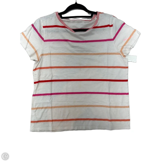 Top Short Sleeve Basic By Loft In Striped Pattern, Size: Osfm