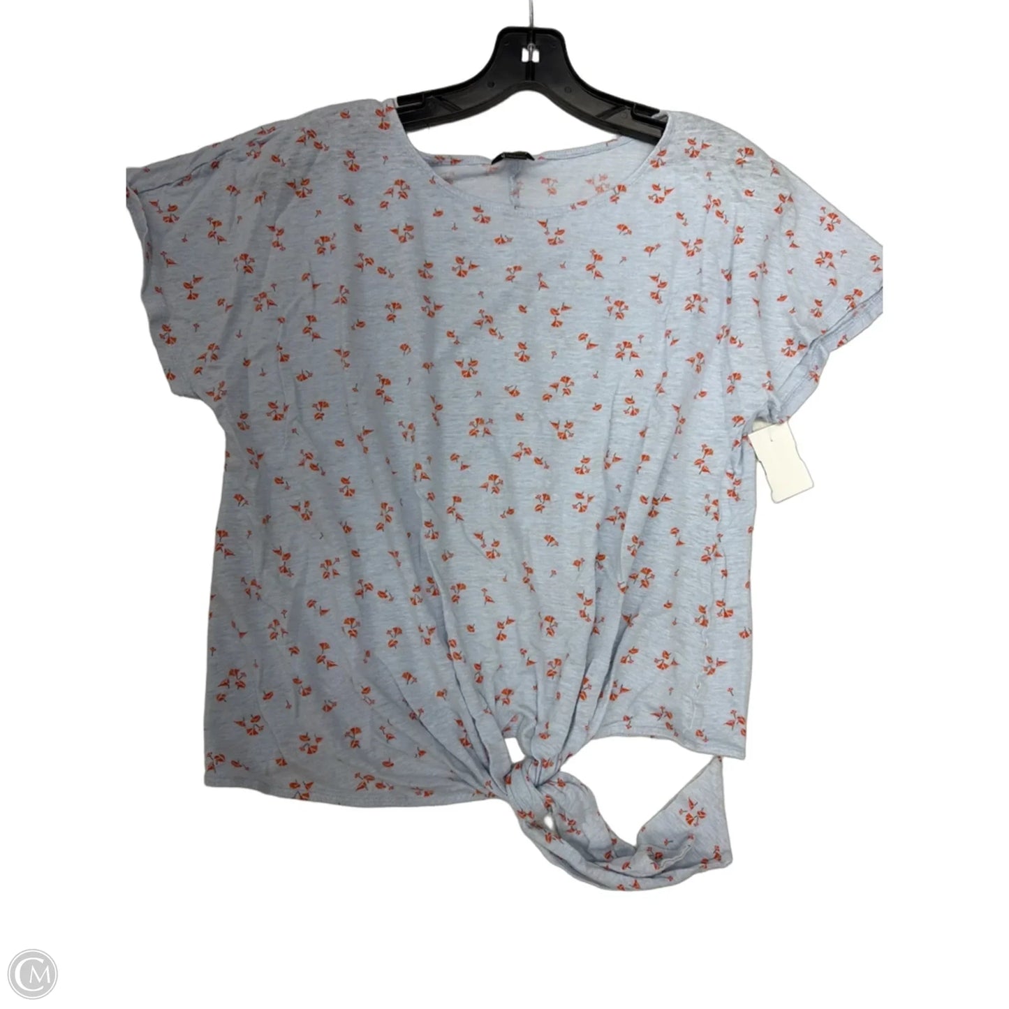 Top Short Sleeve By Ann Taylor In Floral Print, Size: L
