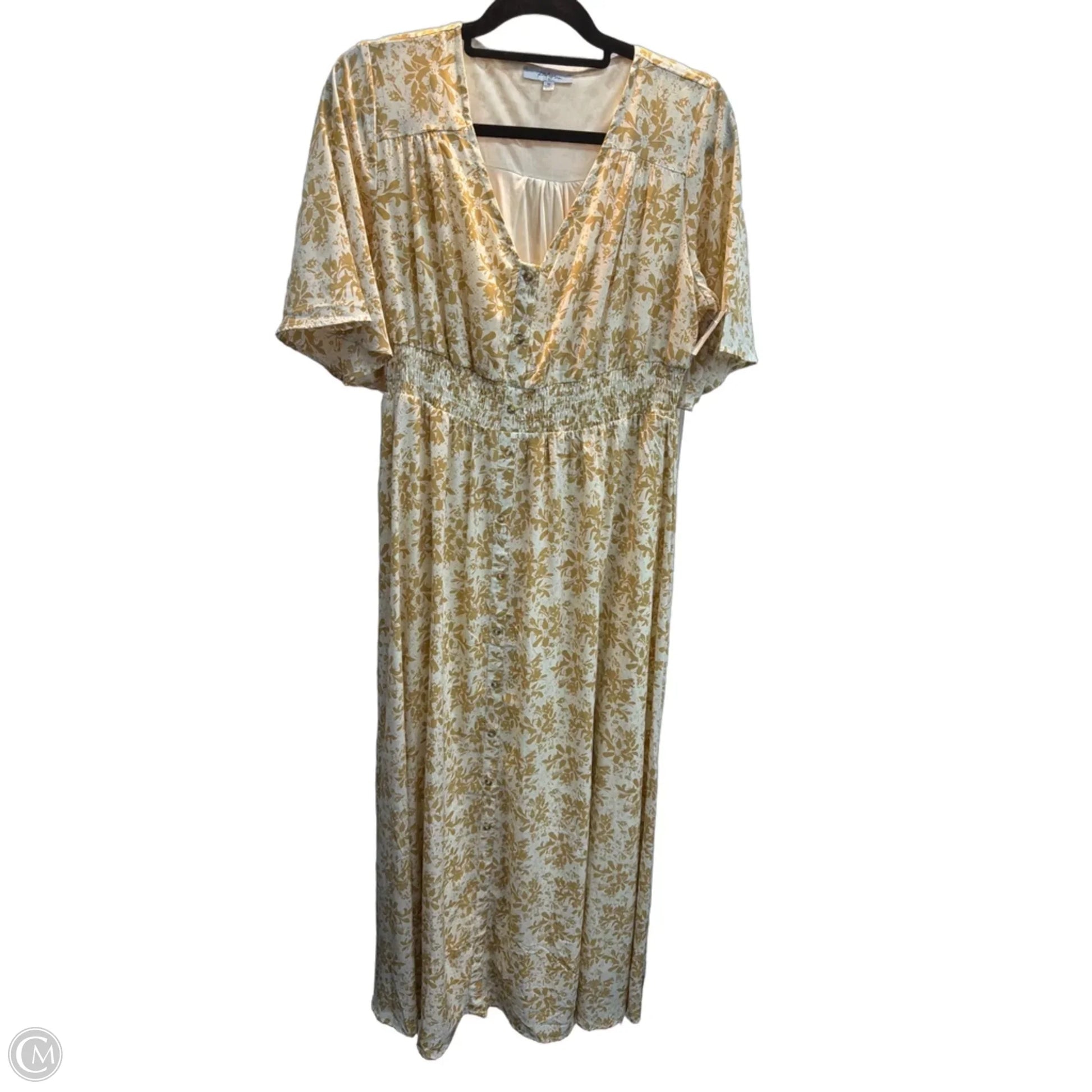 Dress Casual Maxi By Polagram In Gold, Size: 0