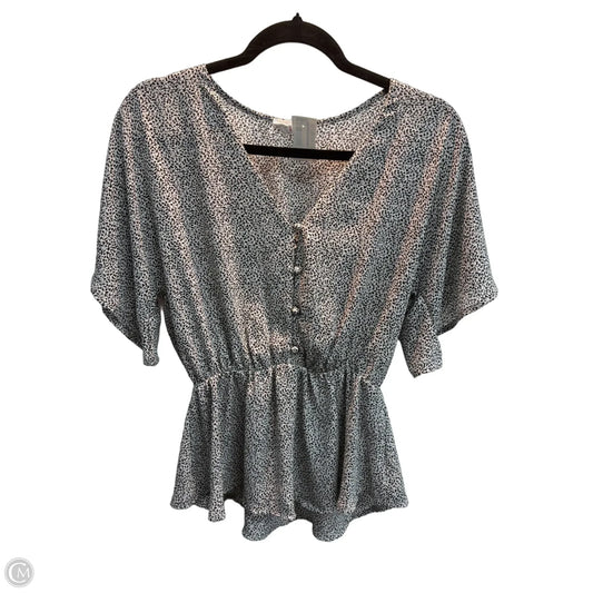 Top Short Sleeve By Sienna Sky In Black & White, Size: M
