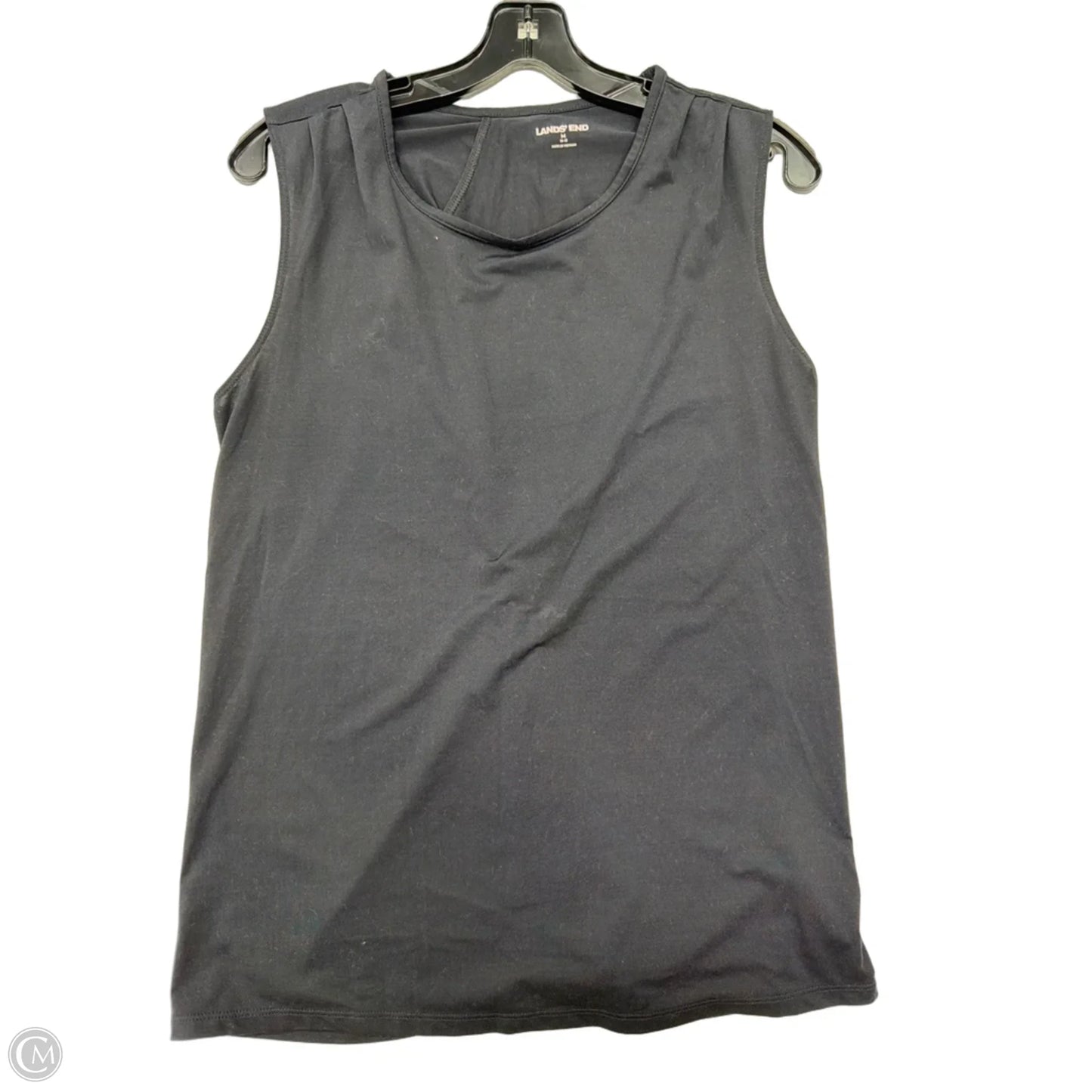 Top Short Sleeve By Lands End In Black, Size: M