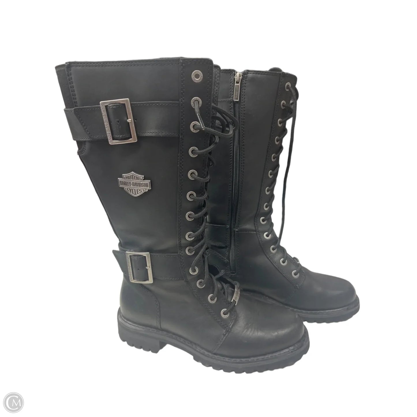 Boots Knee Flats By Harley Davidson In Black, Size: 9