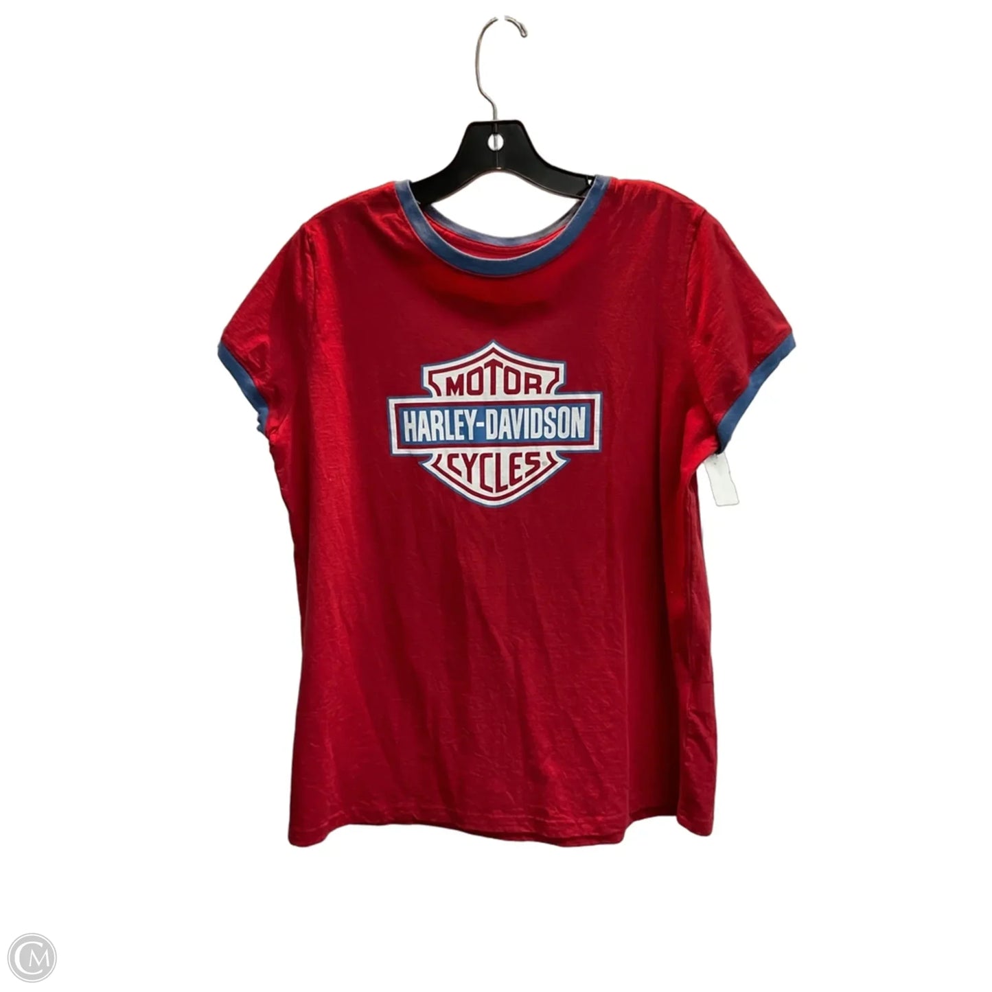 Top Short Sleeve By Harley Davidson In Red, Size: Xl